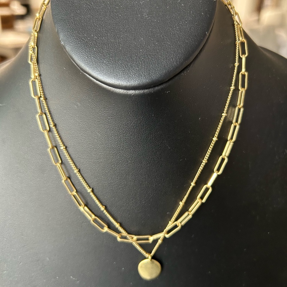 Madewell  NWOT Double Chain & Pendant Necklace